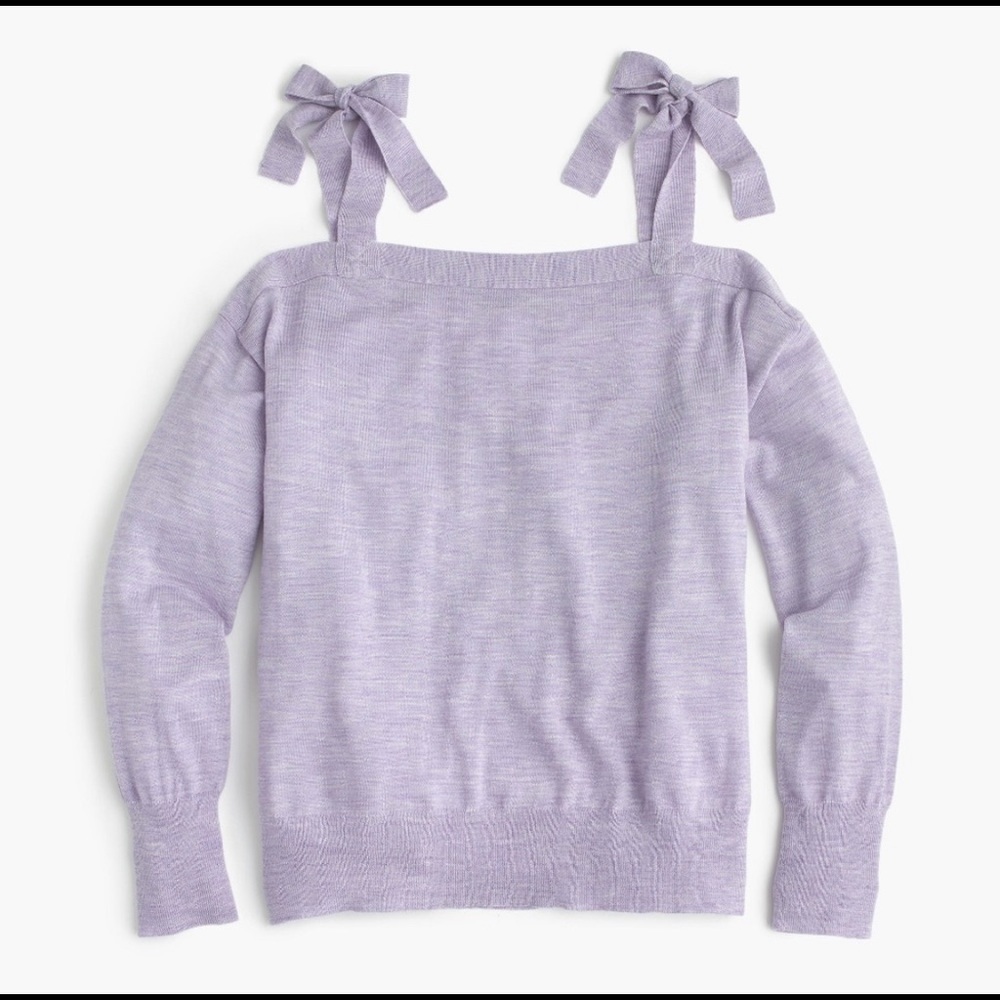 J Crew Merino Wool Cold Shoulder Sweater